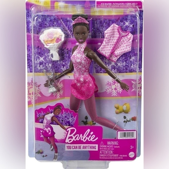BARBIE doll Ice Skater African American Black You Can Be Anything 12 inch - Picture 2 of 7
